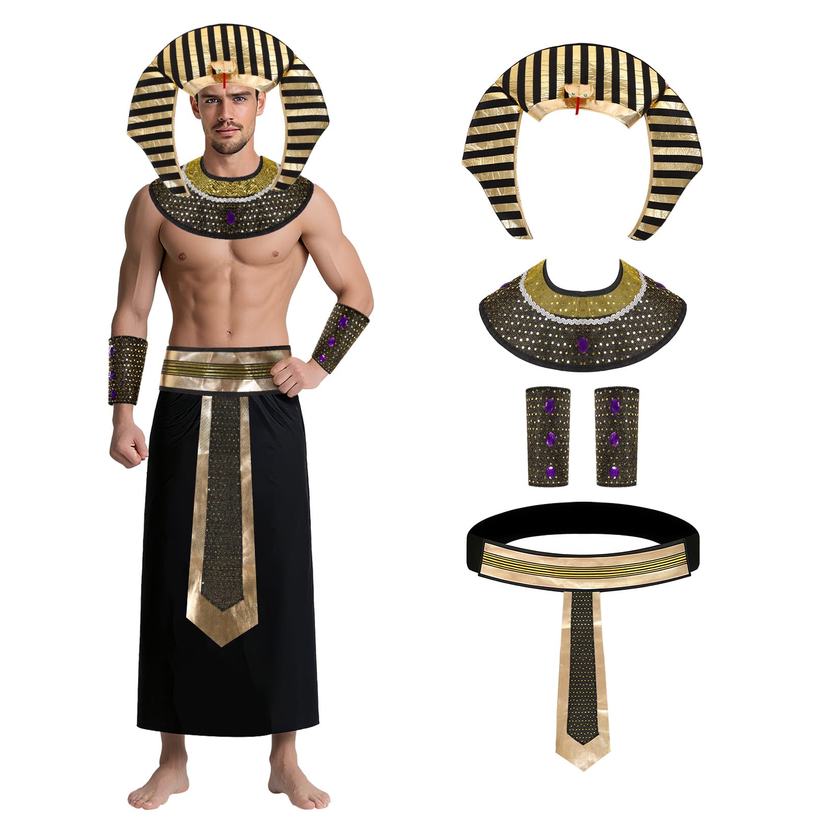 Men Accessories Egypt - Acessórios de fantasia de cleópatra egípcia