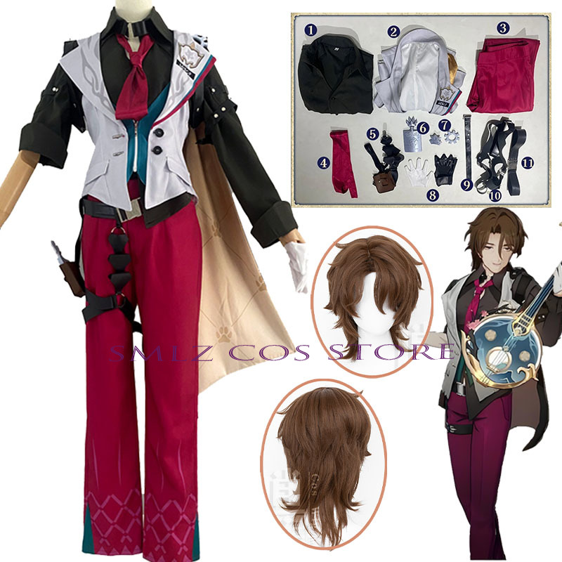 Men'S Accessories With Suits - Gallagher cosplay honkai estrela ferroviário traje