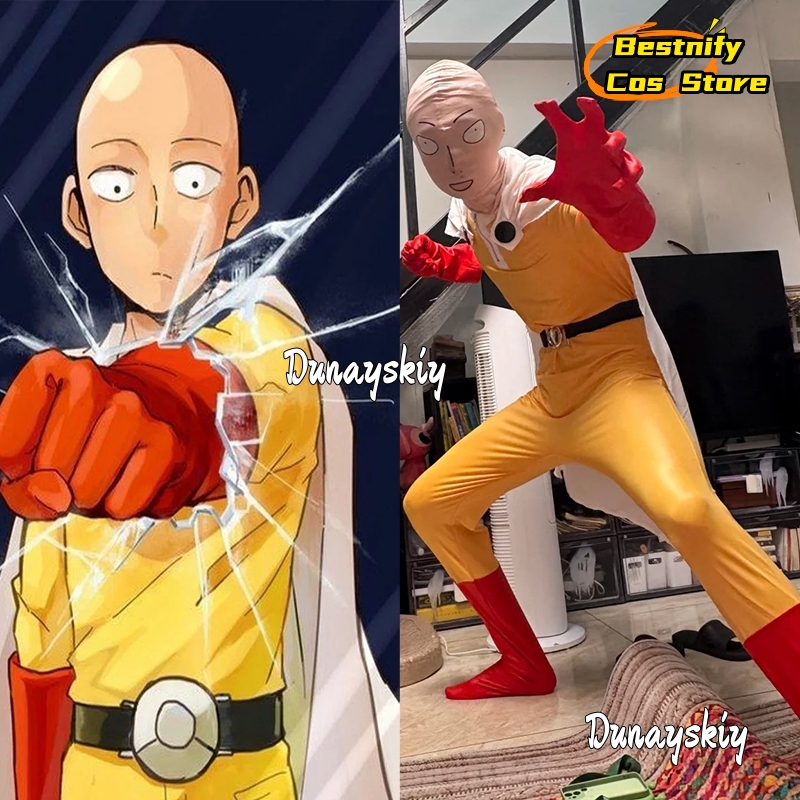 Men Accessories Korea - Saitama homem cosplay macacão traje {bestnify