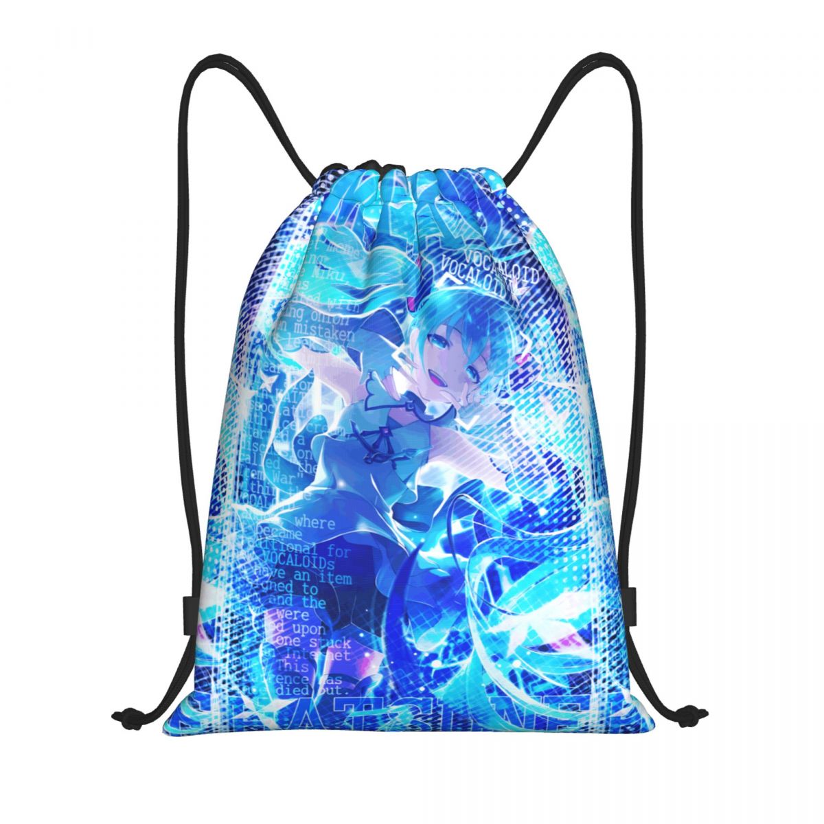 Men Accessories Shop - H-Hatsuned M-Mikus Manga Mochila com cordão