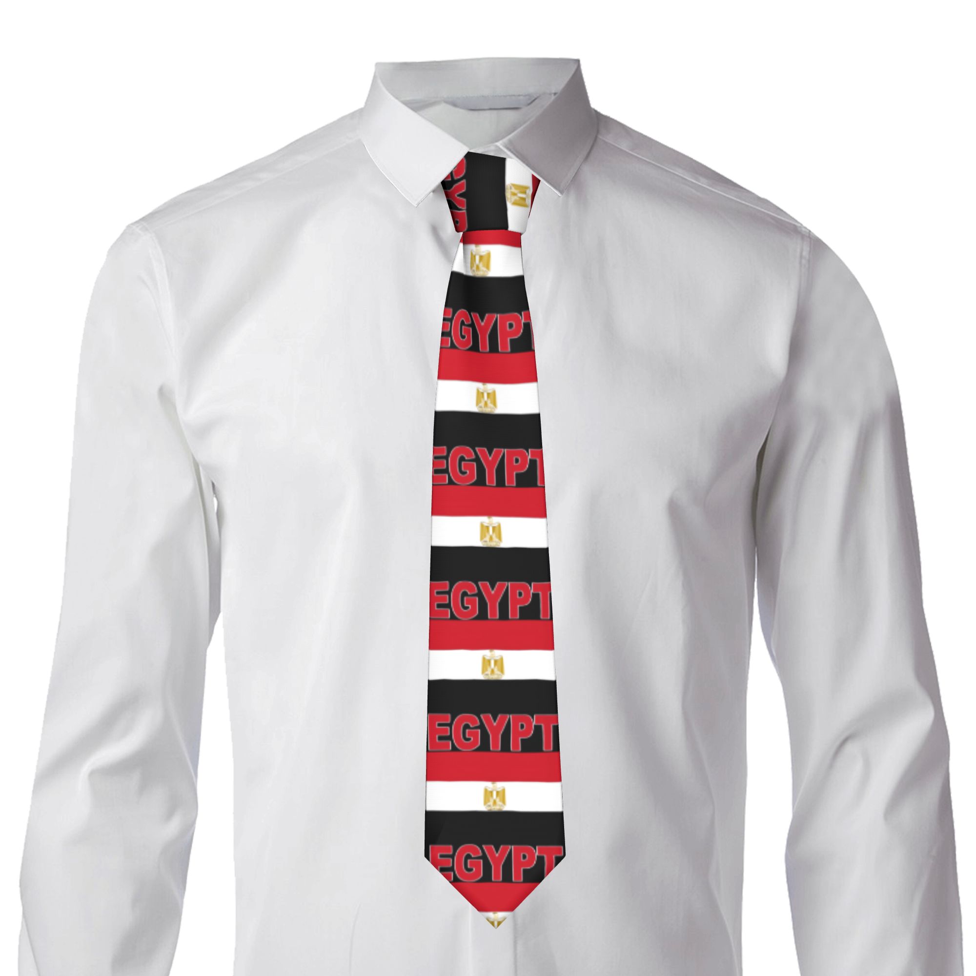 Gravata com Design da Bandeira - Men Accessories Egypt avaliação e preço