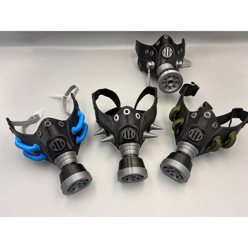 Máscara de Gás Preta 3D Impres - Men'S Accessories With Suits avaliação e preço