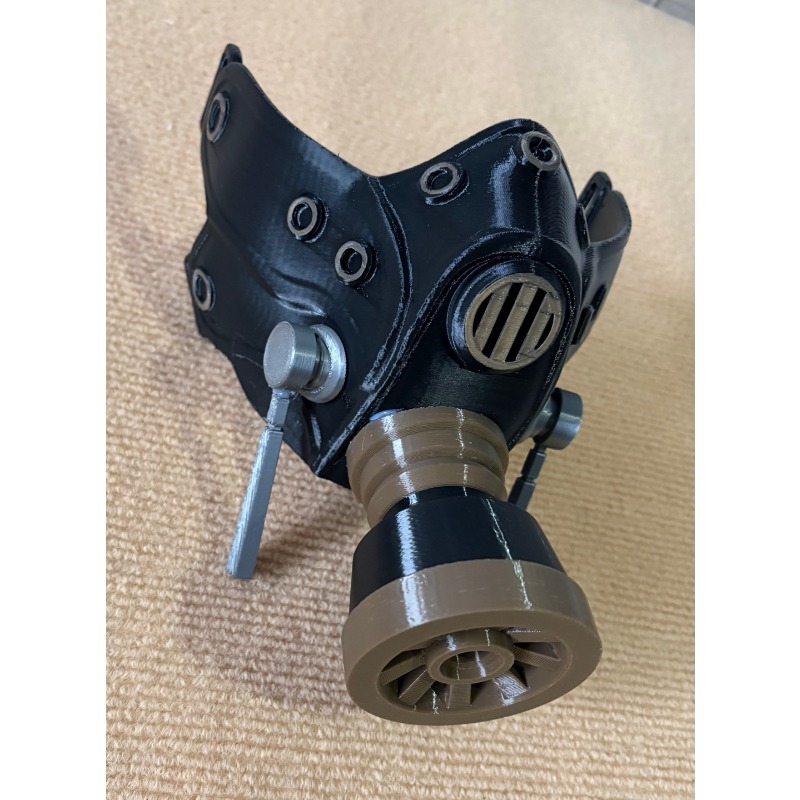 Máscara de Gás Preta 3D Impres - Men'S Accessories With Suits avaliação e preço