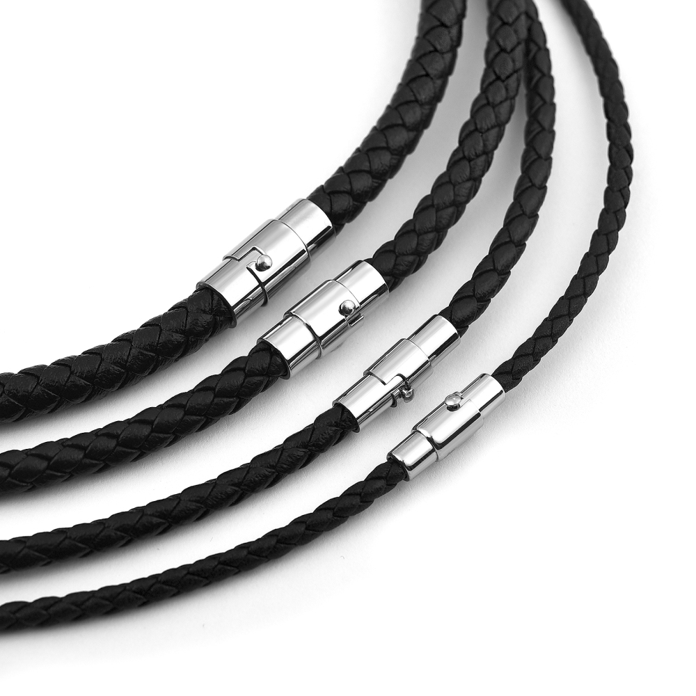 Colar de couro de 45/50/60cm c - Men Accessories Style avaliação e preço