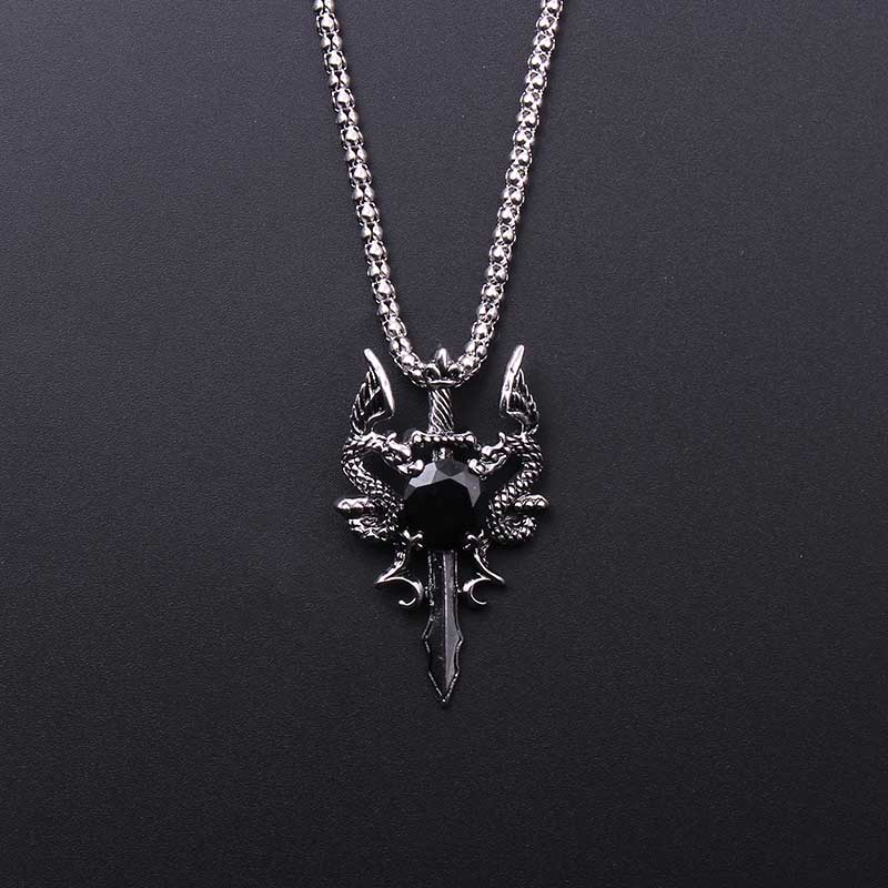 Colar Cruz de Pedra Preta Doub - Men Accessories Pendant avaliação e preço