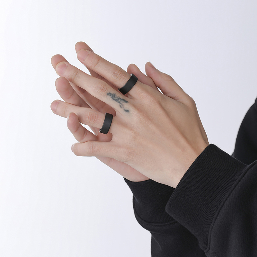 Anel de cerâmica preto fosco d - Men Accessories Shop avaliação e preço